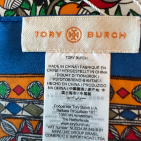 Tory Burch - Something Wild Silk Neckerchief courtesy of Green New With Tags - Picture 9 of 12